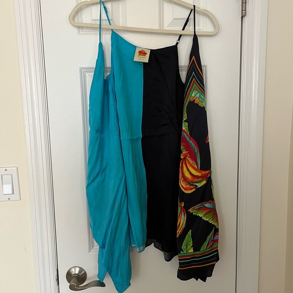 FARM Rio | Tropical Blue Banana Print Mini Wrap Dress - Picture 3 of 10